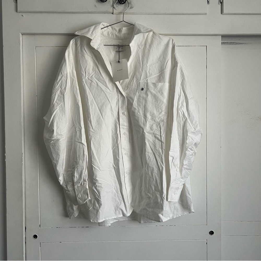 DISSH Rhea Oversized Cotton Shirt - White